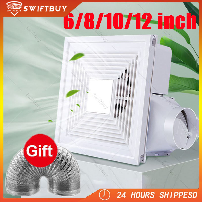 Ducting Exhaust Fan Plafon 12 Inch Kipas Blower Exhaust Plafon 8 Inch/10 Inch Kipas Angin/Exhaust Fa