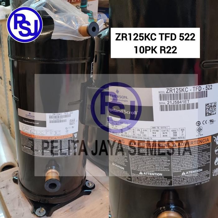 Kompresor AC Copeland ZR125KC-TFD-522 / Compressor Copeland ZR125KC / 10HP / SCROLL / ZR125KC 10PK /