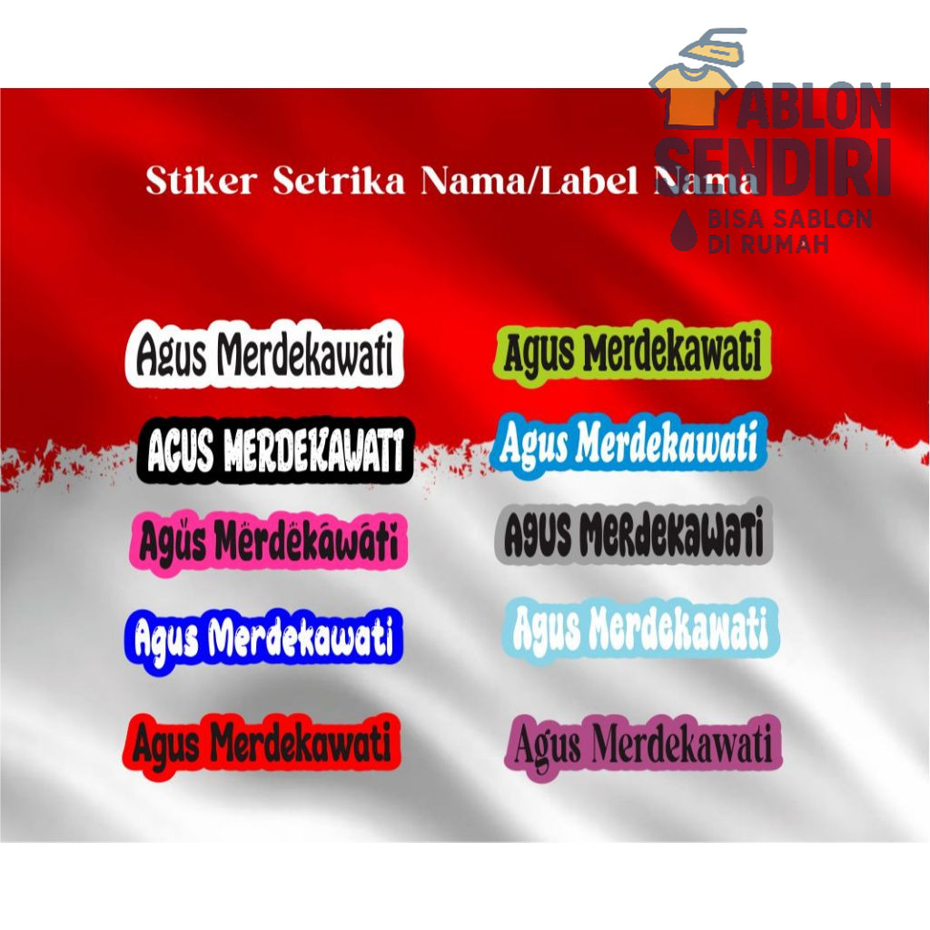 

COD STIKER NAMA/LABEL NAMA SETRIKA TERBARU TERLARIS UNTUK DEWASA DAN ANAK-ANAK BAHAN DTF WATERPROOF ISI 30 PCS