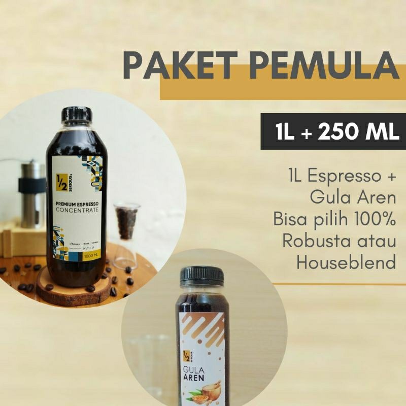 

Paket Pemula Espresso Cair 1L & Gula Aren Cair 250ml