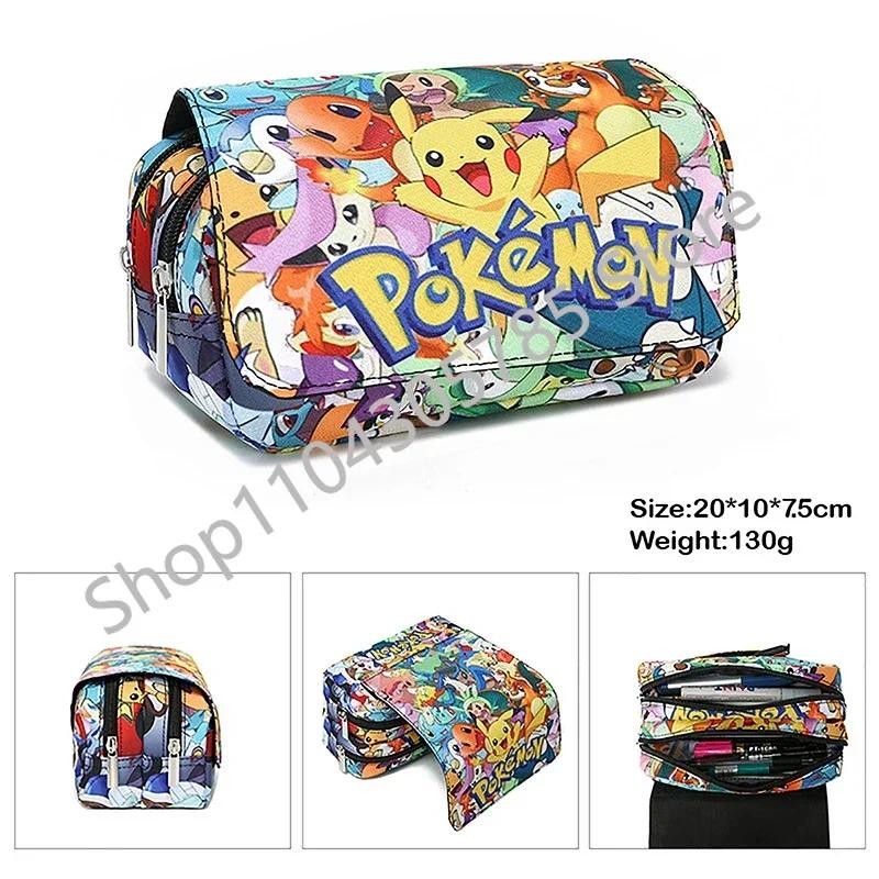 

Pokemon Pikachu Pencil Case Cartoon Pikachu Pencilcase Student Polyester Pen Bag Storagebag Kids Stationery Box Zipper Bag Gift
