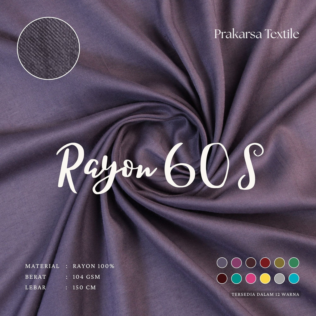 RAYON POLOS 60S KAIN ADEM UNTUK GAMIS MUKENA ATASAN