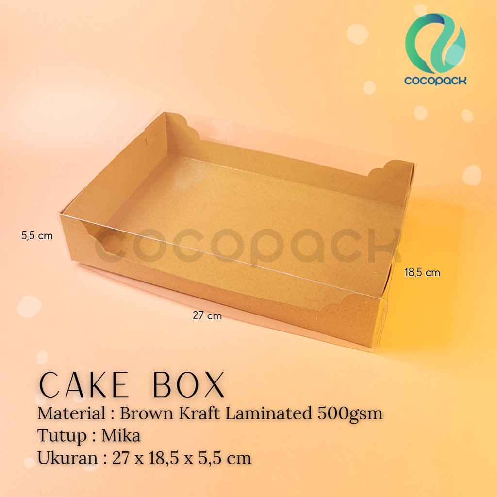 

Brown Paper Cake Box Donat Mika 27x18,5x5,5cm 10 PCS
