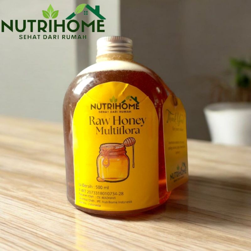 

Nutrihome Madu Fresh Honey Lebah Asli Multiflora 500 Ml Kemasan Exlusive botol gembul