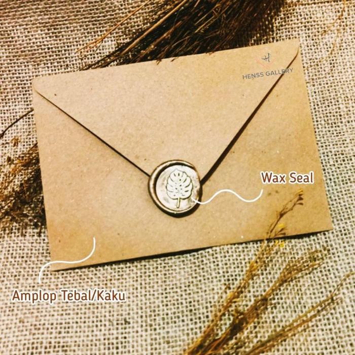 

PAKET AMPLOP DAN KERTAS VINTAGE/RUSTIC 1 AMPLOP+2 KERTAS - Pakai Wax Seal, Sedang+ketik