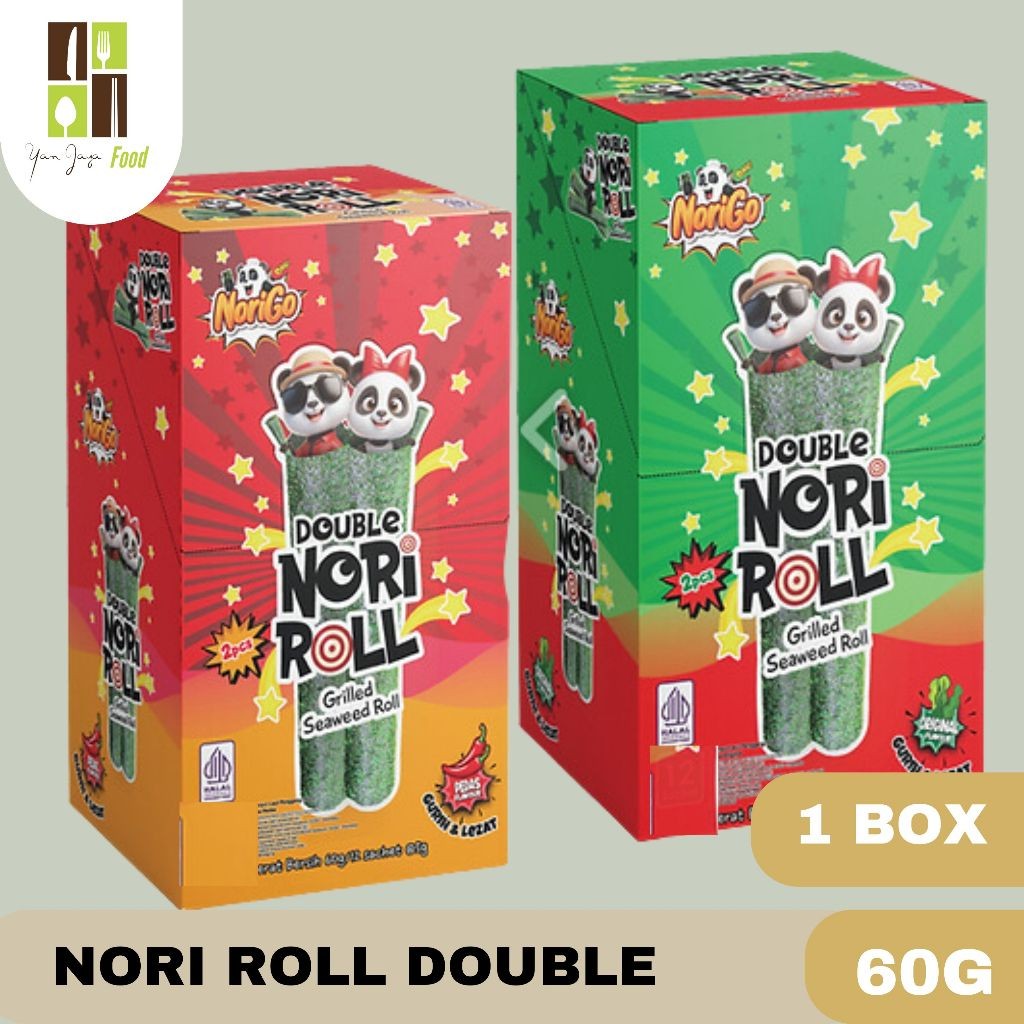 

Nori Go Nori Roll Double / Rumput Laut Panggang / Gulung / Seaweed / Original / Pedas 1BOX/10PCS JAVA