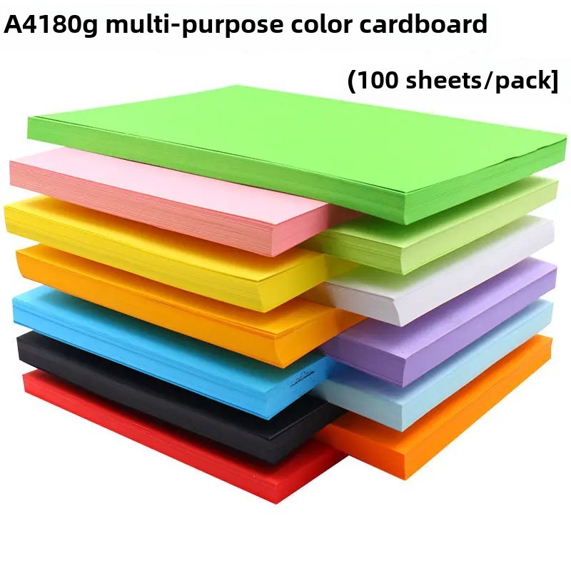 

A4 Color Card Paper 180g Printing Paper 180g Handmade Craft Material For Kindergarten Drawing Hand Drawing Postcards
