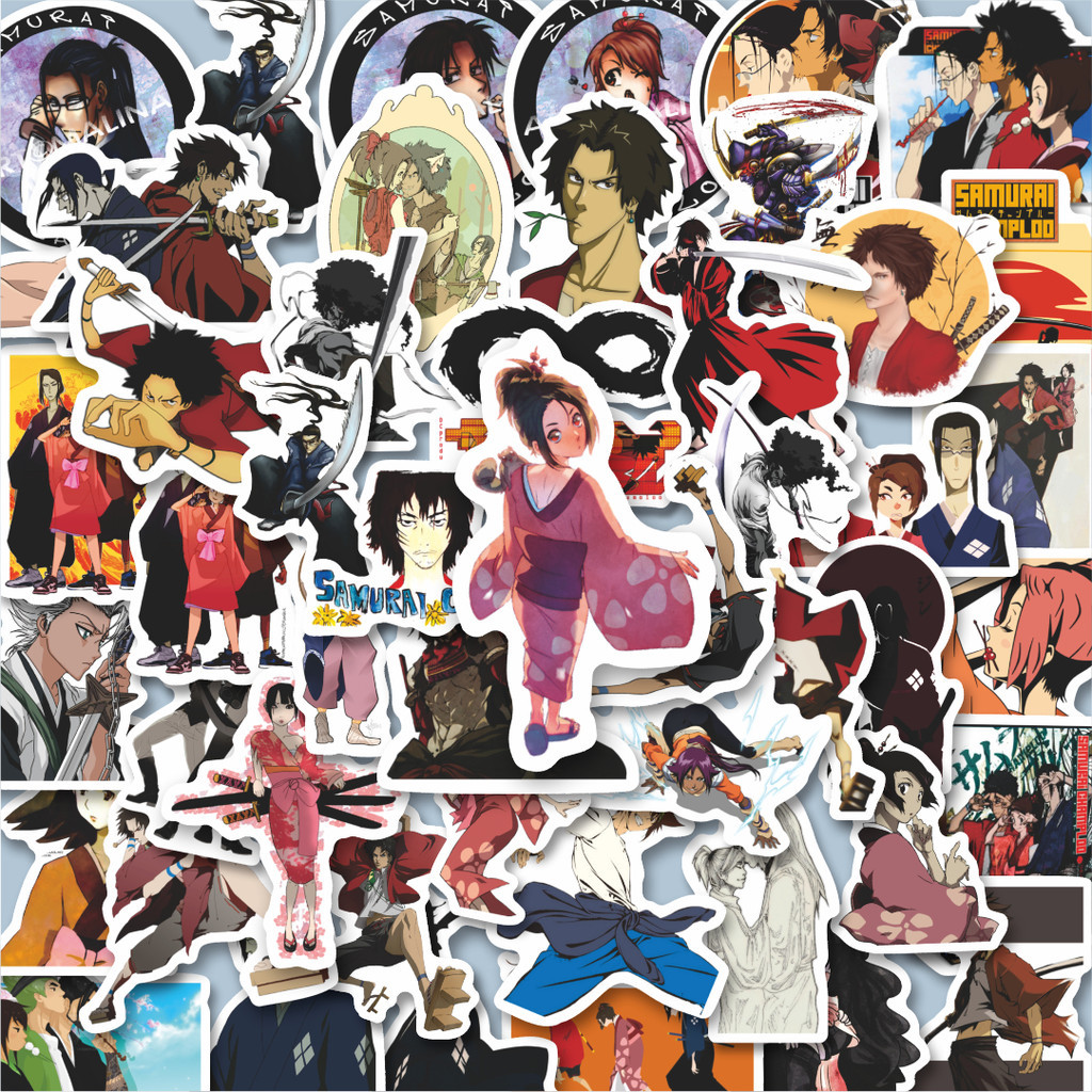 

100PCS Lucu Sticker Anime Samurai Champloo Stiker Aesthetic Stiker Anti Air Stikers Berperekat Waterproof sticker decal buat Motor Helm Buku Journal Koper Casing HP Laptop Botol Minum Hadiah anak