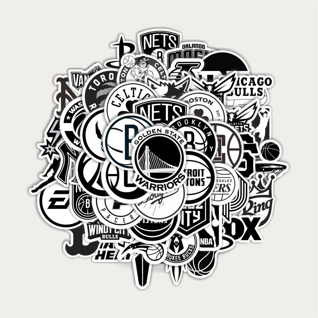

Sticker Pack Stiker Aesthetic Black And White Brand Distro Dekorasi Versi 1 Lucu Kreatif untuk Notebook, Skateboard, HP
