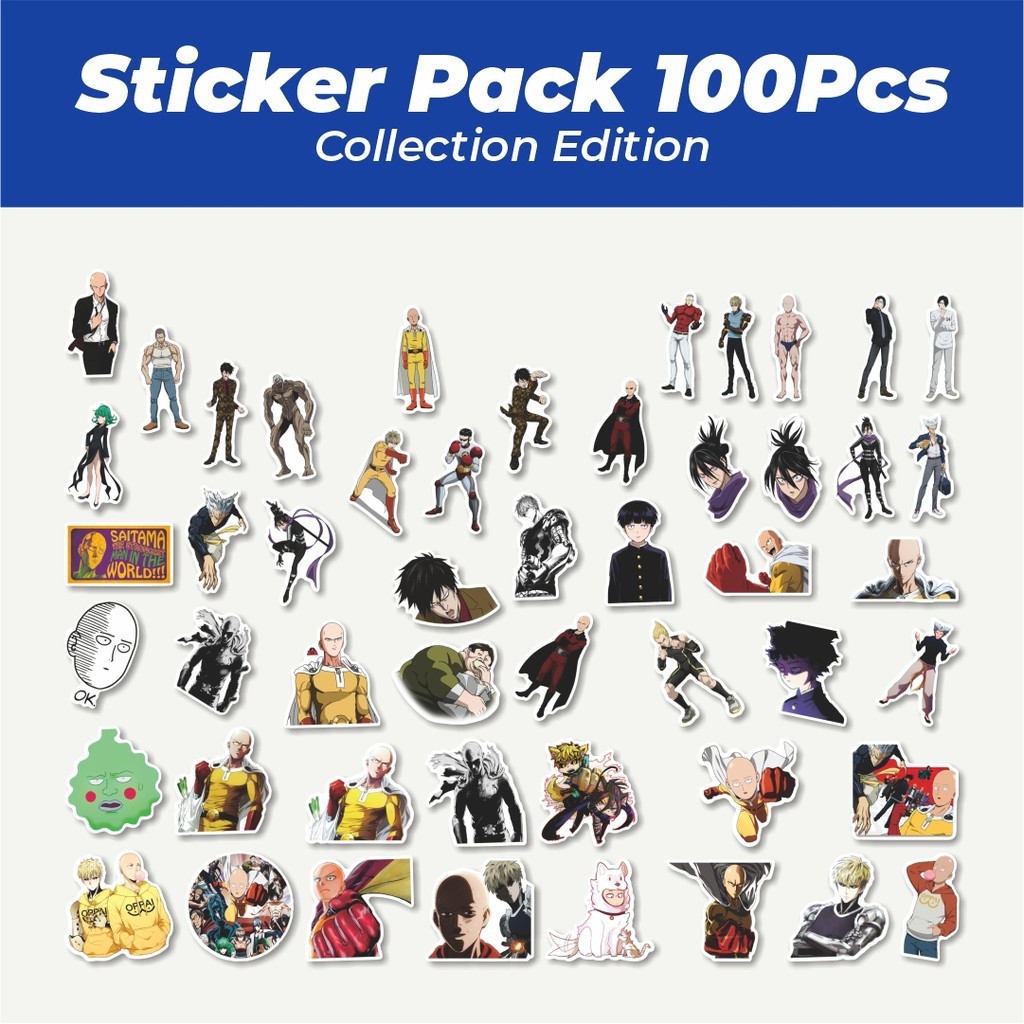 

Hot Stiker Anime One Punch Man Lucu Anti Air Stikers Berperekat Waterproof Sticker Decal Buat Motor Helm Buku Journal Koper Casing HP Laptop Botol Minum