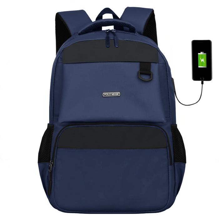 [JURAGAN TAS] POLO MIAMI TAS RANSEL ANTI AIR TAS BACKPACK PRIA WANITA STYLE KOREA TAS PUNGGUNG DENGA