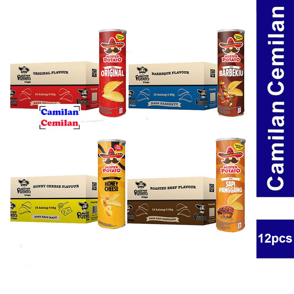 

Mister Potato Crisps Keripik Kentang Karton isi 12 pcs x 106 gr