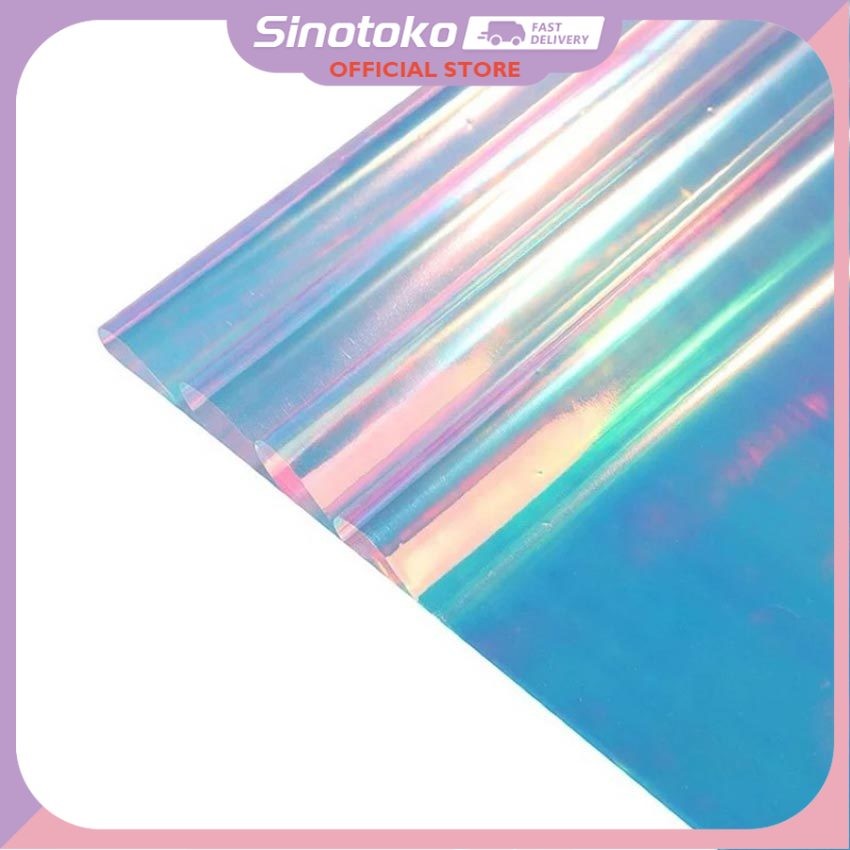 

20PCS Kertas Pembungkus Film Berwarna Phantom Yang Disinari Cahaya / Cellophane Rainbow Kertas Buket Bunga / Hologram Wrapping Paper