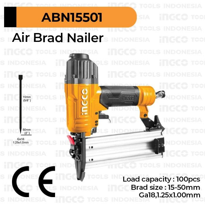 

Air Brad Nailer (15-50 mm) INGCO ABN15501 Paku Tembak Angin Pneumatic