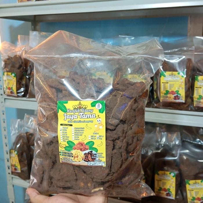 

1 KG KARIPIK PISANG COKLAT & VARIAN RASA OLEH KHAS LAMPUNG (irisan koin/Panjang) TERMURAH!!! Cokelat Chips Food Snacks Kripik Keripik Makanan Manis Camilan - Coklat, Panjang PROMO !