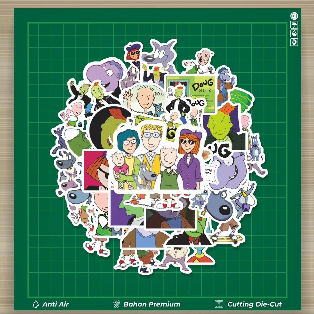 

HOT 50 PCS STIKER Sticker Kartun Doug Sticker Stiker Fashion Cars Decal Dingin Kartu Album Custom Vinyl Anti Air- Sticker Aesthetic Buku Journal Koper Casing HP Tablet Laptop Helm Motor Botol Minum