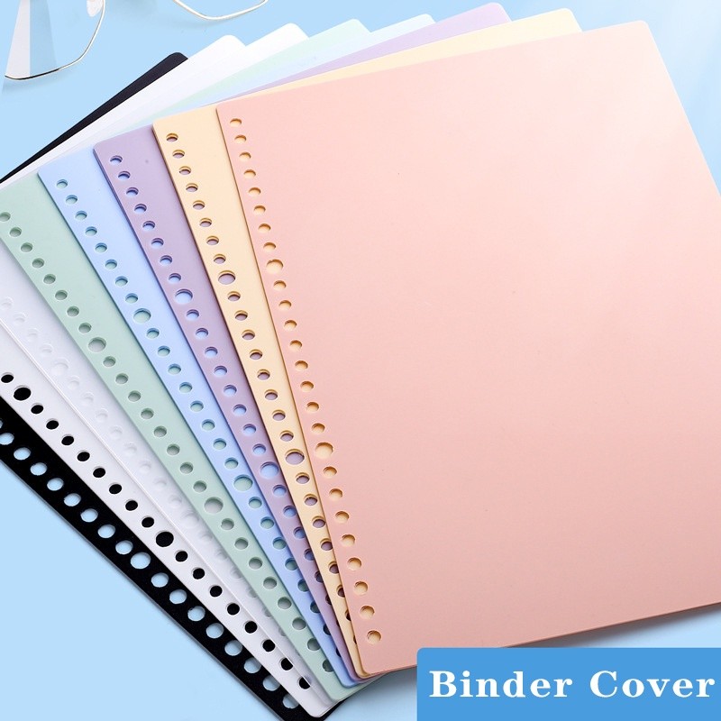 

2PCS School Binder Loose-leaf Paper Cover A5 / B5 / A4 Thickened Frosted Budget Binder Replaceable School Stationery Supplies