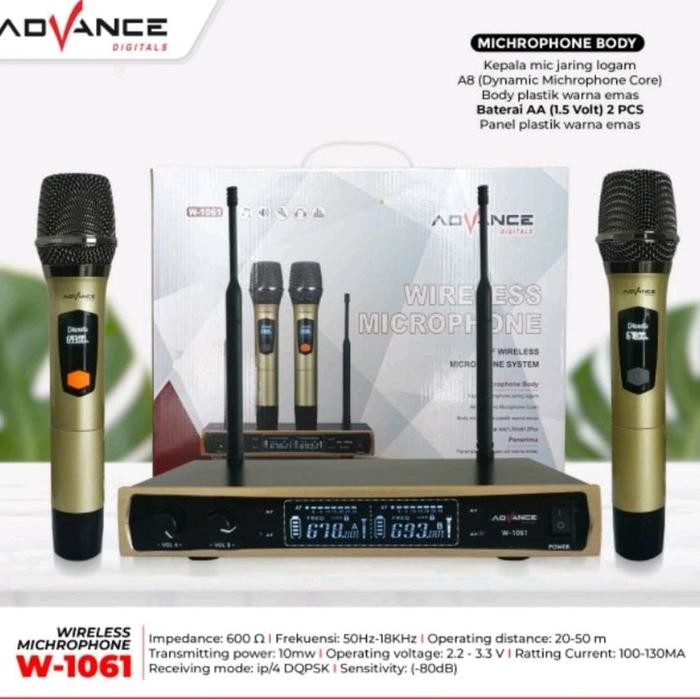 mic wireless advance w1062 uhf