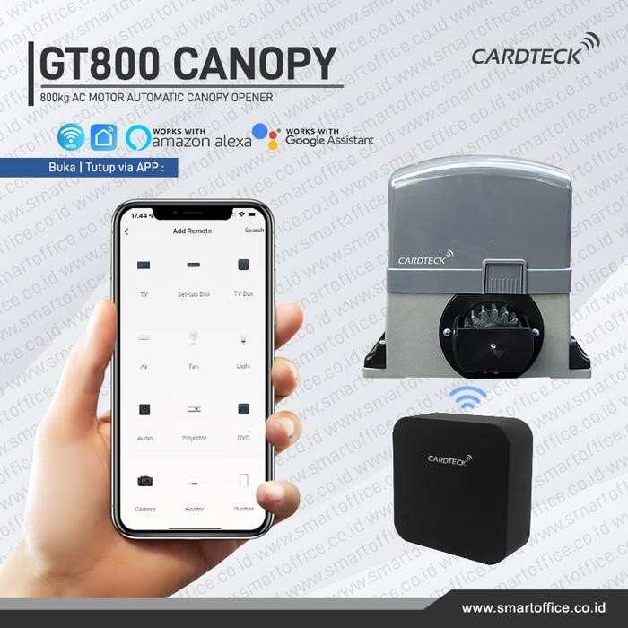 

Mesin Sliding Kanopi Otomatis Atap Solarflat 2meter Rel Cardteck GT800 - COMPLETE