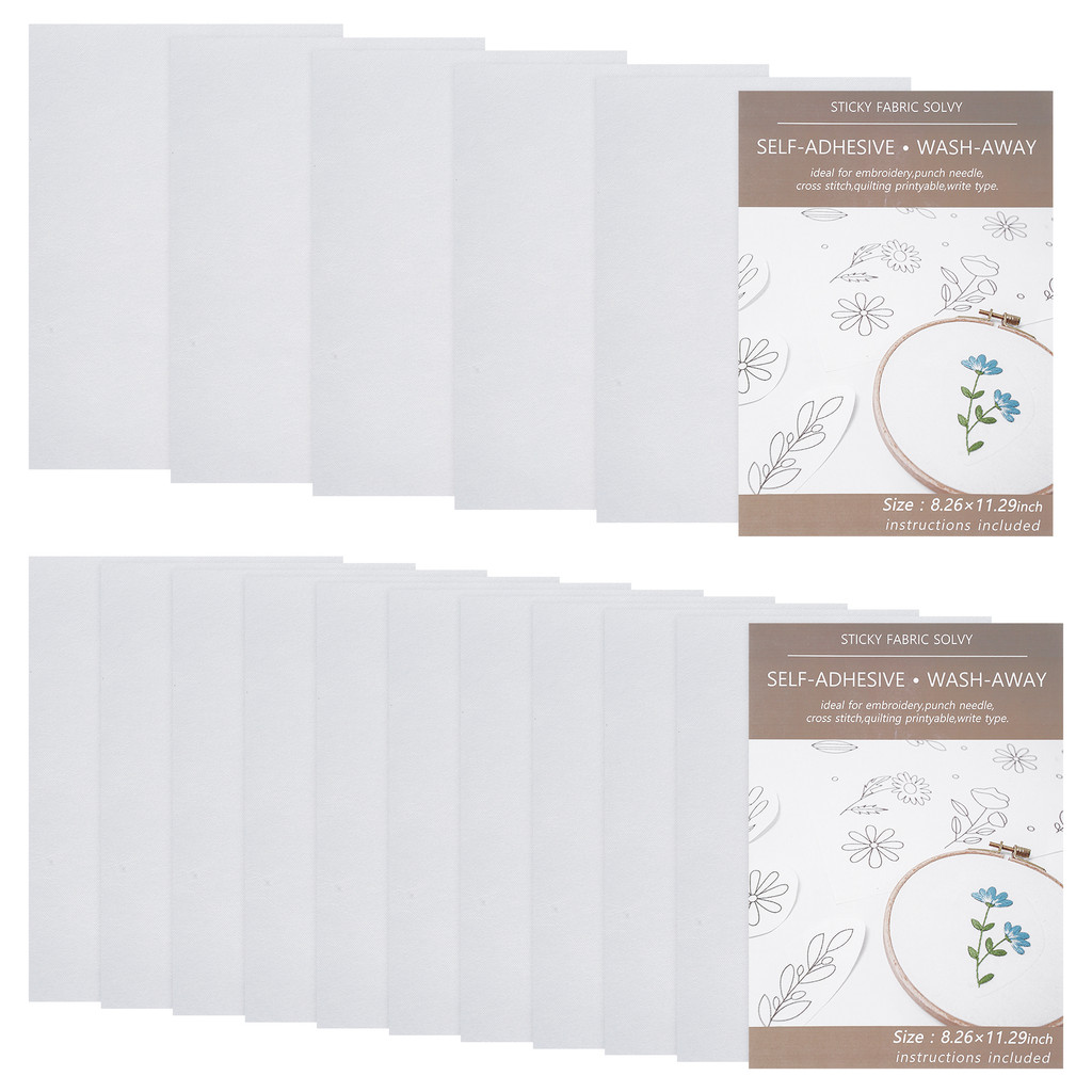 

10/5Pcs Sticky Water Soluble Embroidery Stabilizer Self Adhesive Wash Away Stabilizer Printable Paper Sewing DIY Accessories