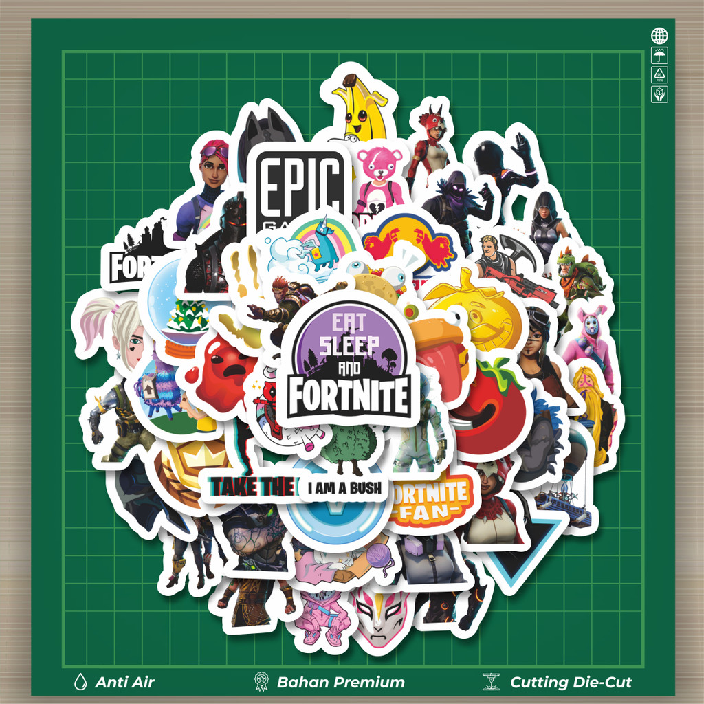 

HOT 50 PCS STIKER Stiker Kartun Fortnite Stiker Stiker Fashion Cars Decal Dingin Kartu Album Custom Vinyl Anti Air- Sticker Aesthetic Buku Journal Koper Casing HP Tablet Laptop Helm Motor Botol Minum