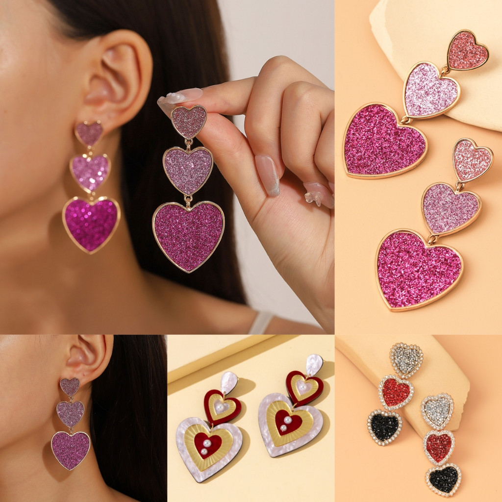 U-C Fashion,Anting Titanium, Anting Hati, Anting Juntai, Anting Wanita.