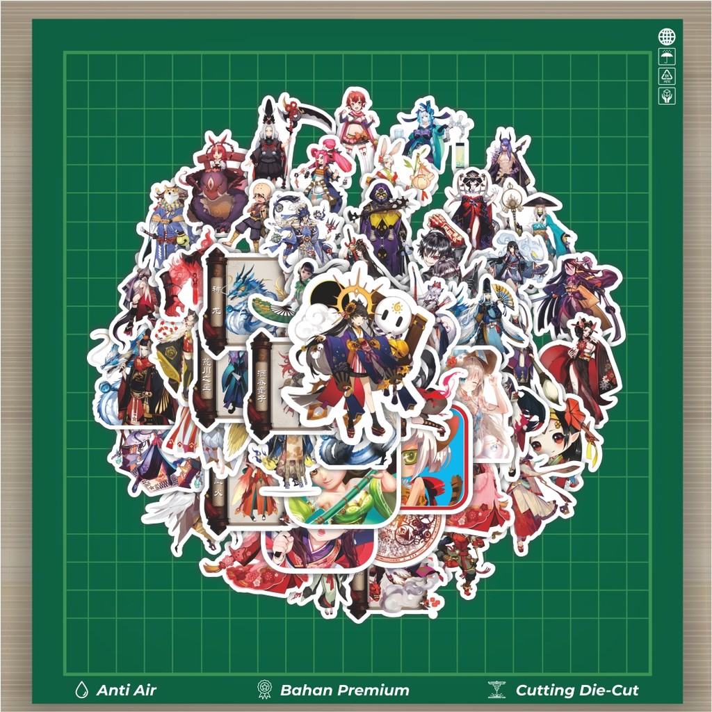 

HOT 50 PCS STIKER Stiker Anime Onmyōdō (Ilmu Sihir Jepang) Stiker Fashion Cars Decal Dingin Kartu Album Custom Vinyl Anti Air- Sticker Aesthetic Buku Journal Koper Casing HP Tablet Laptop Helm Motor Botol Minum