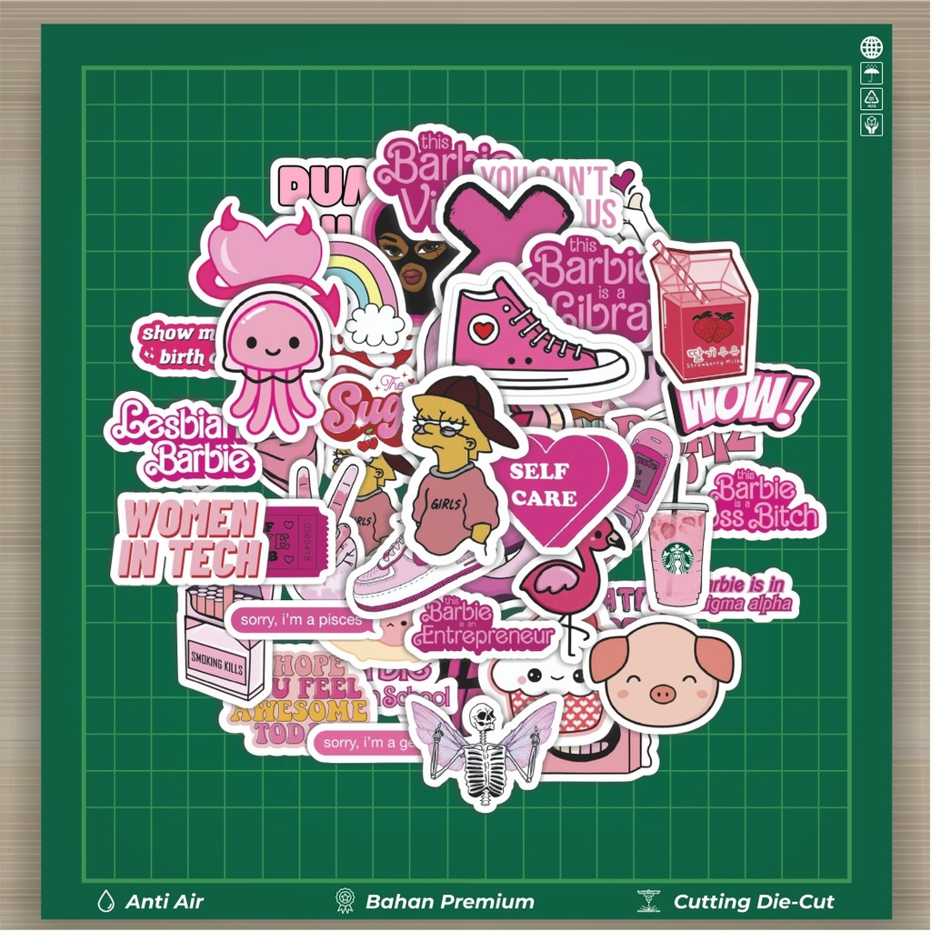 

HOT 50 PCS STIKER Stiker Pink Aesthetic Pinterest V3 Stiker Fashion Cars Decal Dingin Kartu Album Custom Vinyl Anti Air- Sticker Aesthetic Buku Journal Koper Casing HP Tablet Laptop Helm Motor Botol Minum