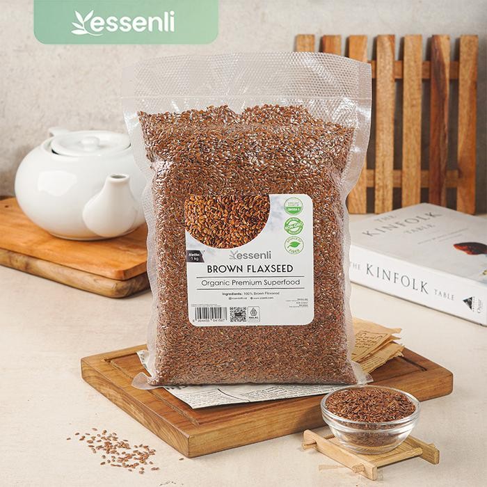 

ESSENLI Brown Flaxseed 1Kg / Biji Rami Coklat