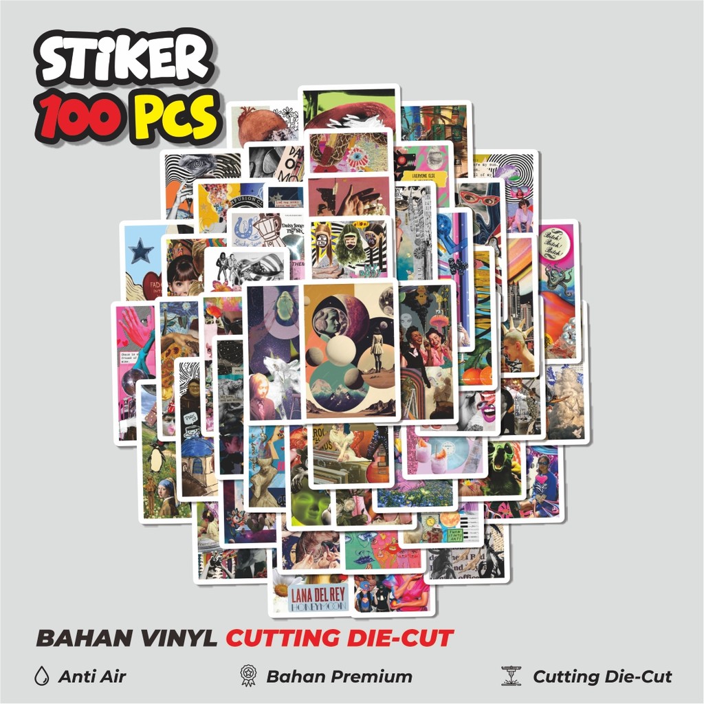 

Terbaru! 50 pcs Stiker Splice Mosaic Art [Seni Mosaik Sambungan] Dekorasi Lucu Kreatif untuk Notebook, Skateboard, HP