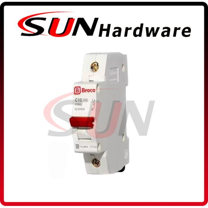 [BERGARANSI] Harga Promo Saklar Listrik Mcb Broco C 2 4 6 10 16 A Ampere 1 Phase Original Asli - 2A 