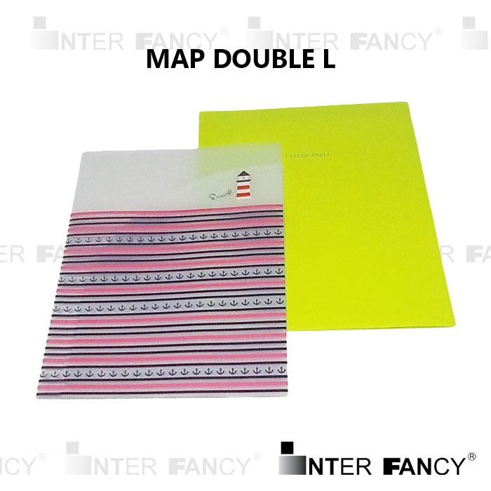 

Map Double L adalah map yang dalamnya bersekat, ada 6 sekat ruang yang dapat menyimpan banyak dokumen, bahan plastik kokoh lentur tidak kaku. Ukuran A4