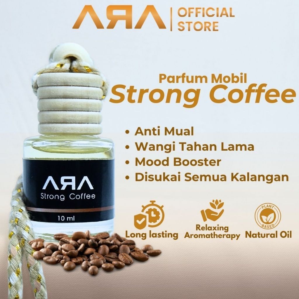 TERLARIS - Parfum Mobil STRONG COFFEE Kopi Mewah  Aromaterapi Essential Oil BY ARA