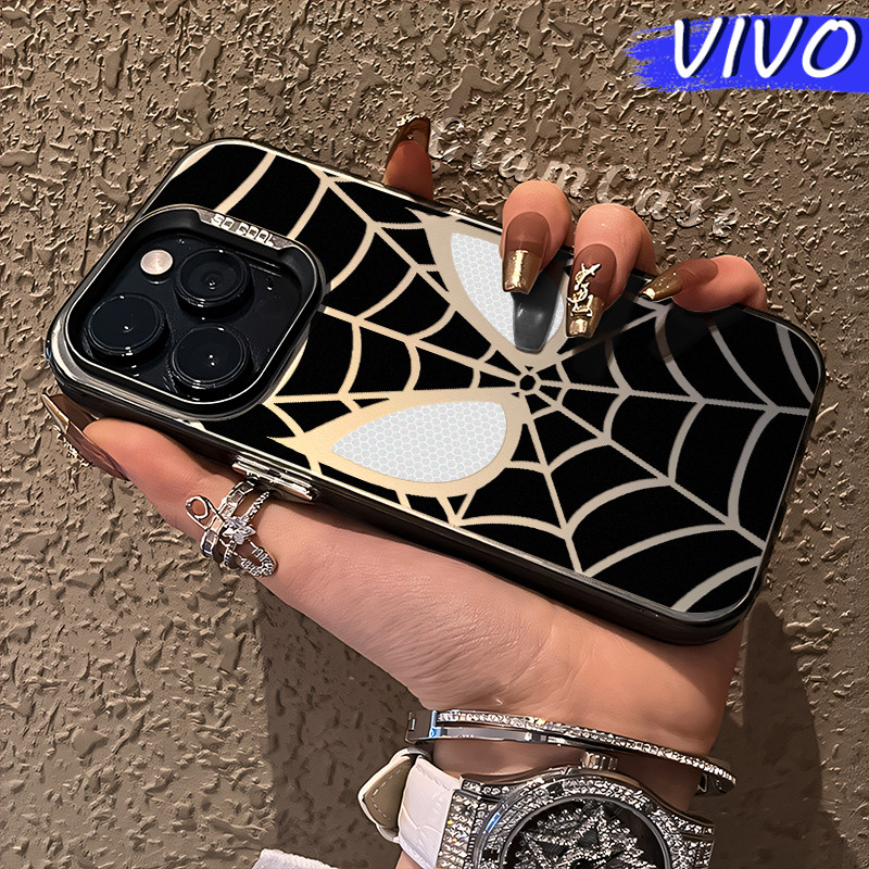Kekinian SpiderMan Glossy Hologram PC Case VIVO Y17s Y12 Y12S Y15s Y21 Y03 Y16 Y22 Y18 Y02 Y17 Y27s 