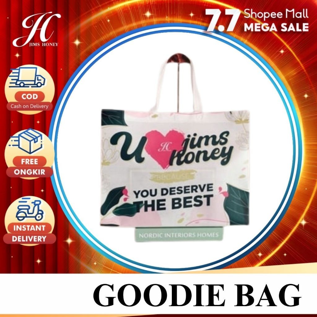 

GOODIE BAG PINK BESAR JIMS HONEY Tas Belanja Shopping Bag Go Green Murah Kuat Bahan Spunbond Terbaru