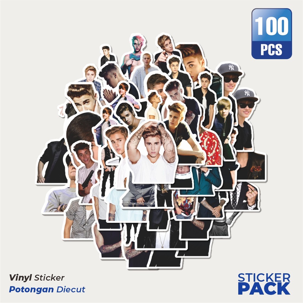 

Stiker Vinyl Stiker Justin Bieber Waterproof Aesthetic- Untuk Laptop, Motor, dan Helm - Paper Stationery Pack
