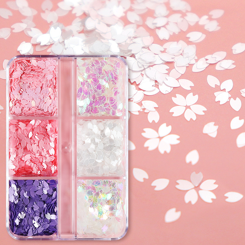 

Pink Sakura Sequins Glitter For Epoxy Resin Filling Cherry Blossoms Petal Paillette Resin Mold Filler DIY Nail Art Decorations
