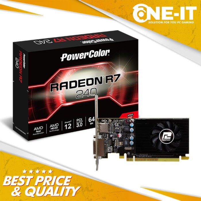 PowerColor AMD Radeon R7 240 2GB 64BIT GDDR5 AXR7 240 2GBD5-HLEV2