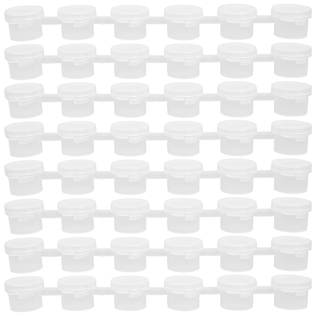 

40 Pcs Paint Box 3ml Empty Pots Strips with Lids for Watercolor Cosmetics Storage Plastic Craft DIY Supplies Palette