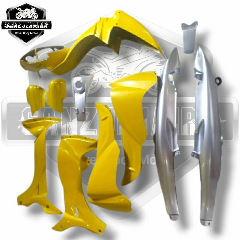 Fullset Body Jupiter Z Burhan Lama Body Halus Jupiter Z Old Kuning Silver