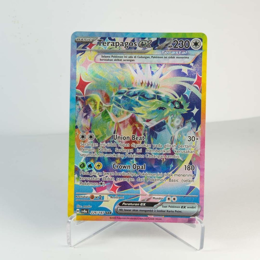 Terapagos EX SAR 226/187 SV8a Festival Terastal EX Kartu Pokemon TCG Original Indonesia
