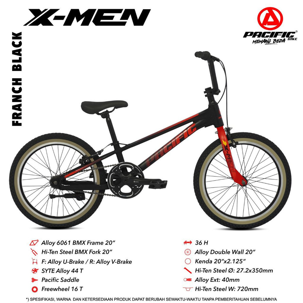 SEPEDA BMX REMAJA 20" PACIFIC X-MEN (ALLOY)