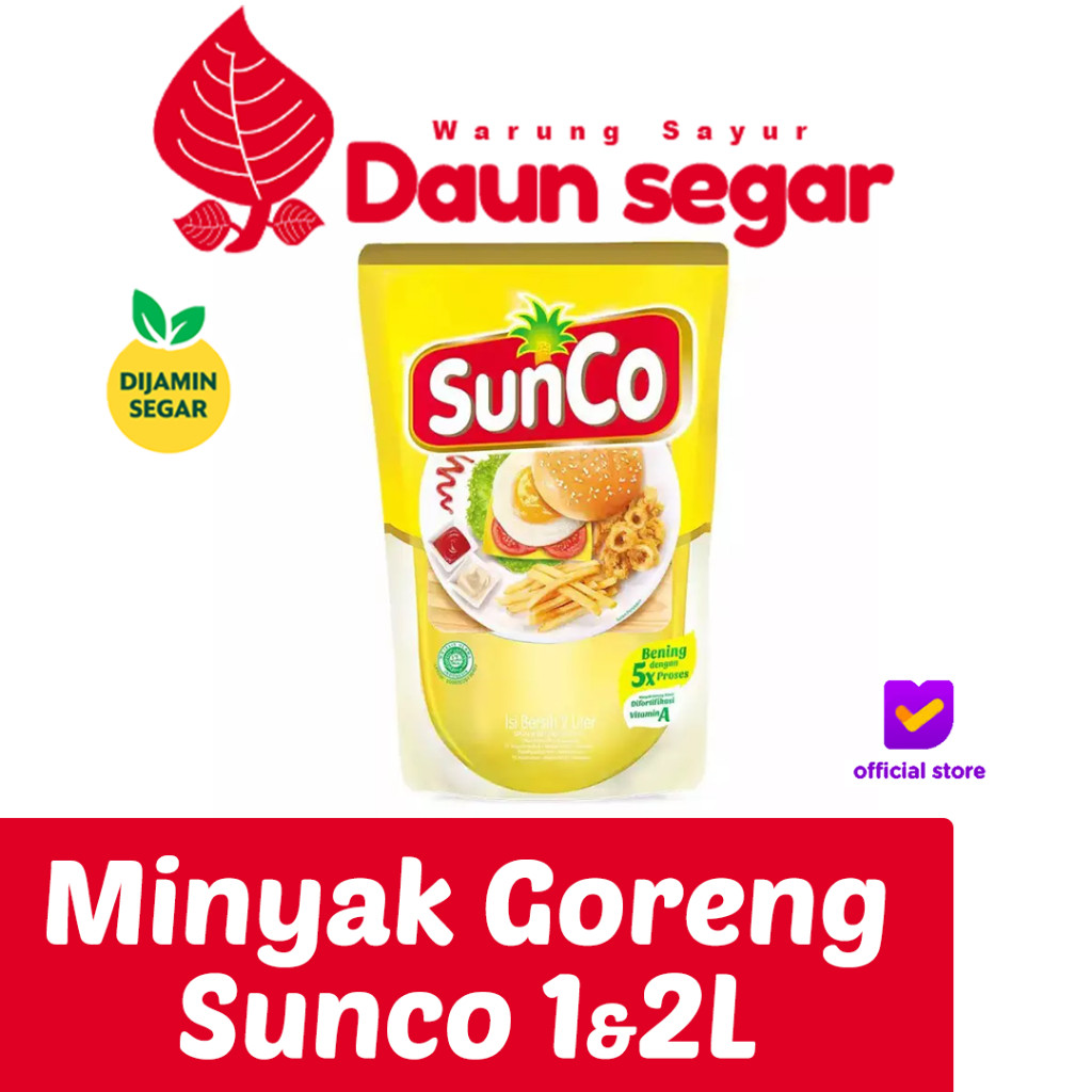 

Daun segar - Minyak Goreng Sunco Promo 1 dus 1 liter 2 liter