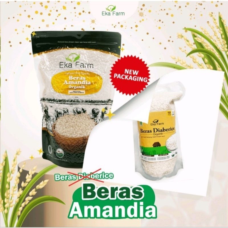 

BERAS DIABETES AMANDIA ORGANIK 1KG - EKA FARM DIABERICE AMAN DIABET