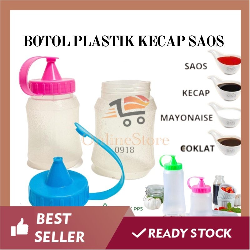 OS -B115- Botol Kecap Saus - Botol Isi Ulang - Wadah Kecap dan Saus - Botol Plastik Kecap