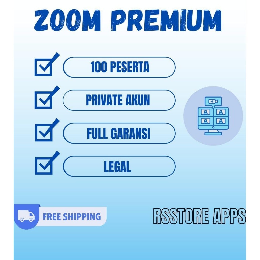 Zoom Meeting Unlimited PRO Mingguan Full Garansi