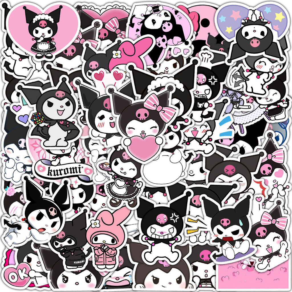 

10/30/50PCS Cute Kuromi Cartoon Sticker Pack Guitar Laptop Phone Case Luggage DIY Waterproof Decals Kawaii Sanrio Anime Stickers