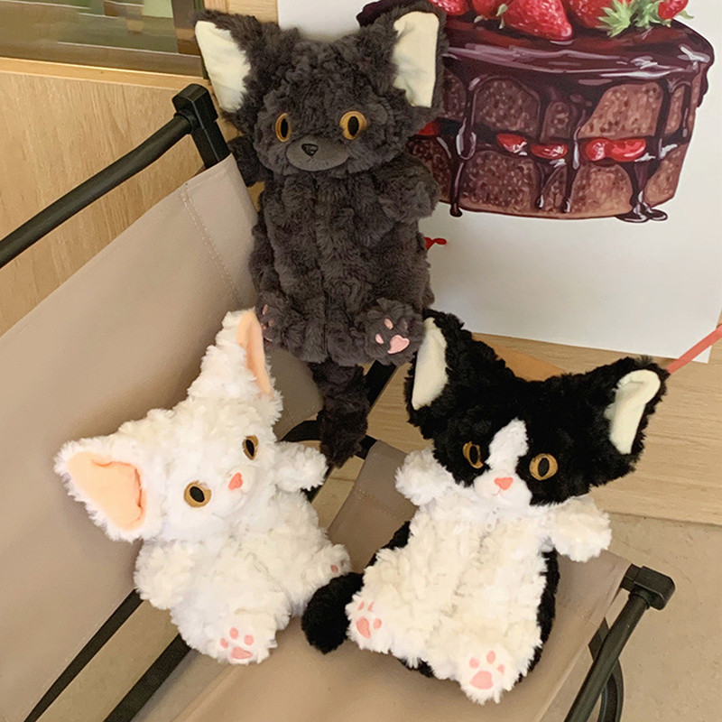 

Cute Plush Cat Pen Bag Cute Desktop Cartoon Stationery Storage Bag Plush Pencil Pouch Pencil Case Creative Children's Gift