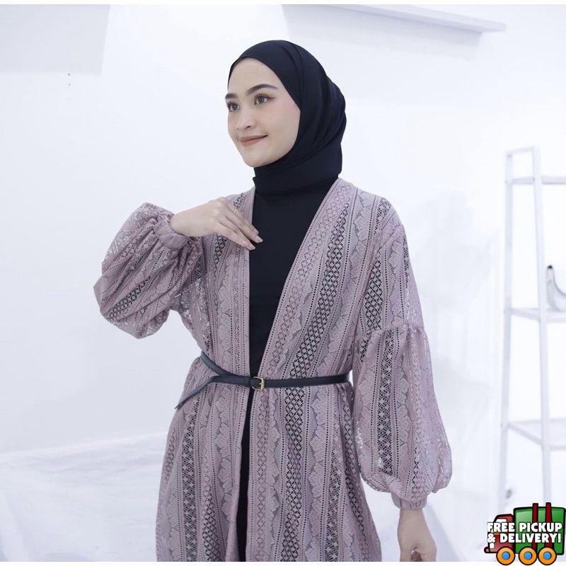 Kardigan Brukat / Cardigan Brukat panjang /Cardigan Brocade /outer burkat panjang