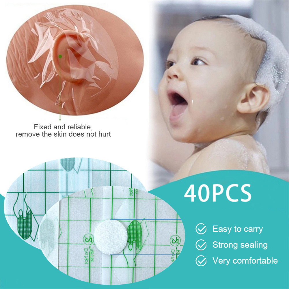 40PCS Stiker Pelindung Telinga Bayi Sticker Renang Bayi Stiker Mandi Renang Penutup Telinga / 40pcs 